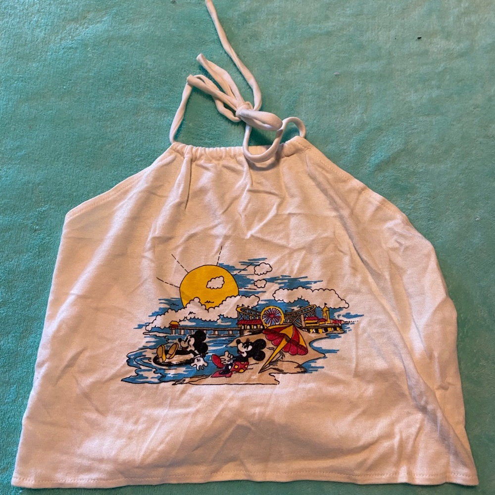Cropped halter top